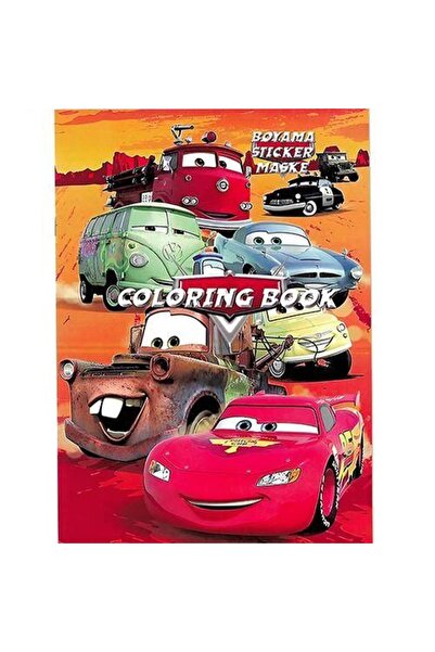Parti Dükkanım 4 Adet Cars Boyama Kitabı Stickerlı (16 SAYFA)