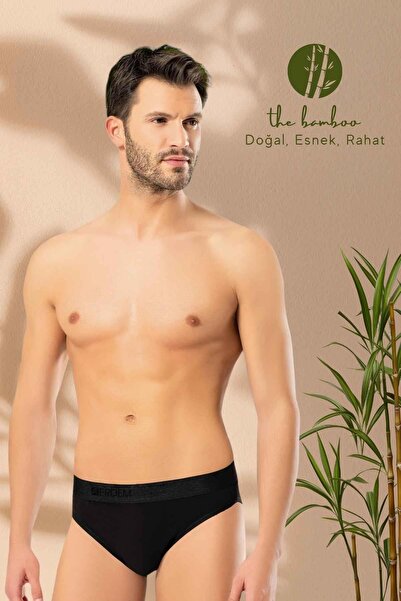 ERDEM İÇ GİYİM Weweus Black Men's Super Thin Natural Bamboo Luxury Slip 1011