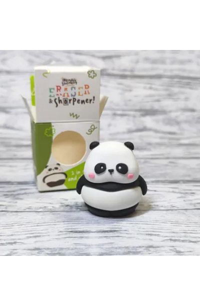 NaSaDAN Panda Pattern Silicone 3D Sharpener - 1 Piece Cute Pencil Sharpener