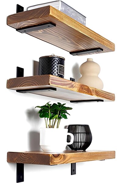 retron atölye woodworks Ahşap Duvar Rafı