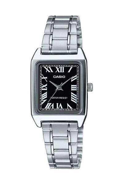 Casio Silver Color Women's Wristwatch with Black Cord