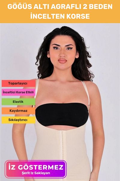 Thriftbuds Premium Shaping, Slimming, Firming, Underbust Waist Corset with Two Sizes of Clips