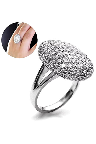 Modaadresiniz خاتم الخطوبة النسائي من حجر الكريستال بيلا