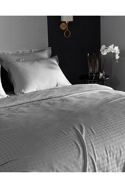 Madame Coco Lune King Size Bamboo Satin Duvet Cover Set - Stone Color