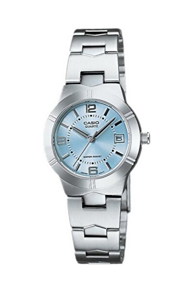 Casio Silver Color Women's Wristwatch with Blue Cord