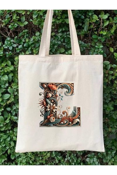 Cemira Unisex ρετρό υφασμάτινη τσάντα με σχέδιο L Letter - Y2 Pinterest Shopper Bag