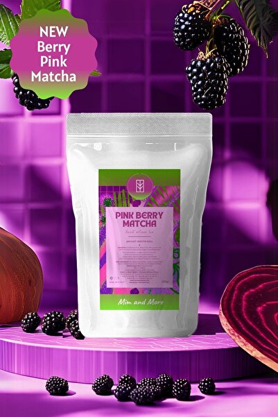 Mim and More Pink Berry Matcha - Böğürtlen Aromalı Pembe Superfood Matcha Toz...