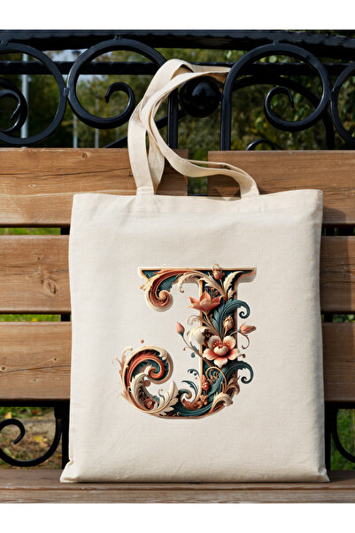 Cemira Unisex Retro Letter J Letter Τσάντα - Y2 Pinterest υφασμάτινη τσάντα αγορών