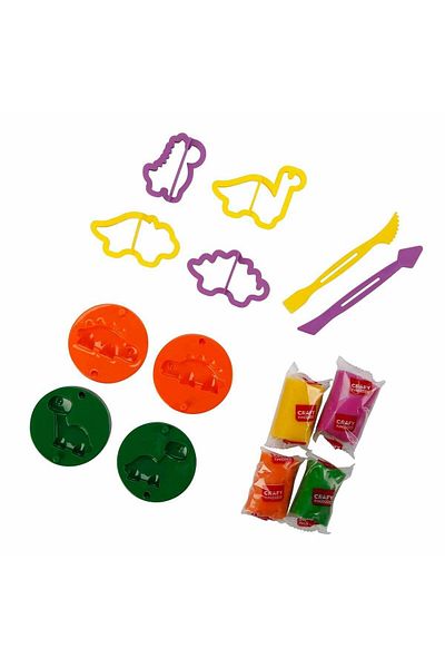 Sunman 4734 Crafy 14-Piece Play Dough Mold Set – Dinosaurs