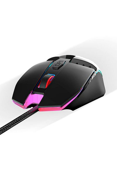 Ant Esports ماوس Ant Esports GM50 RGB | تصميم نحيف، شكل محدد، إضاءة RGB متعددة المناطق، تصميم متميز