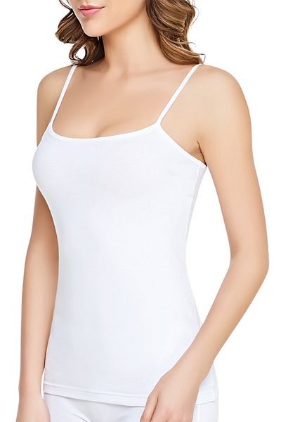 Nana & Mayka Moda Tutku 6-Piece White Ribbed Women's Undershirt - 100% Cotton 0135