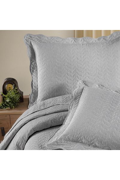 Schafer Home Elegance 3 Piece Gray Bedspread Set