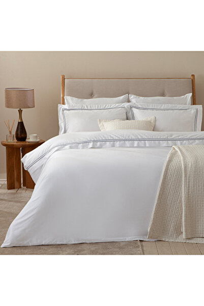 Chakra Glad Nevresim Seti 200x220 Cm Beyaz/mavi