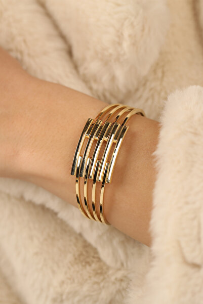 Çgk Çiğdem Gürel Kuyumculuk Ajda Tarzı Kaburga Kelepçe Altın Bilezik