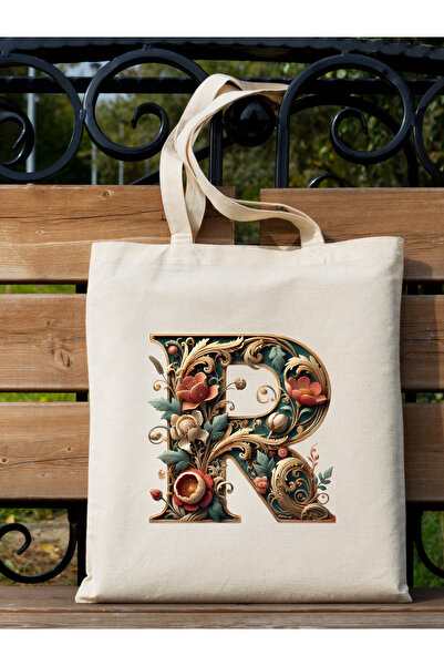 Cemira Unisex R Letter Design Y2 Pinterest Retro υφασμάτινη τσάντα - Tote and Shopper Bag