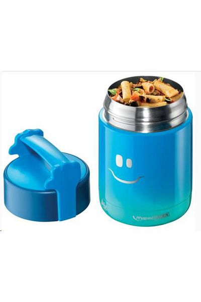Maped Picnic Smiling Face Steel Food Thermos (SEFER TASI) 350 ml Blue