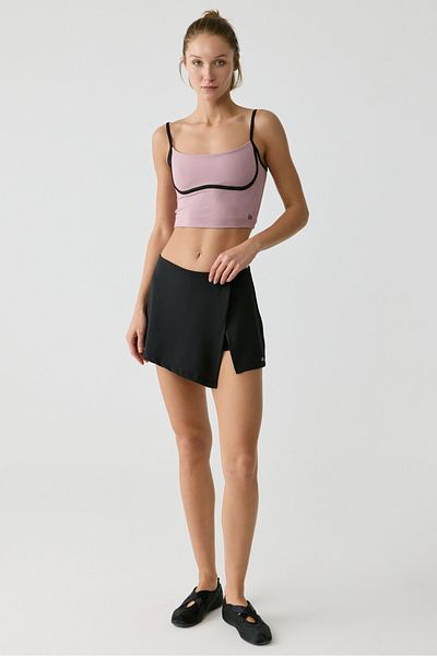 Urban Beat SHAVONTE Urbanbeat Damen-Bustier mit Hosenträgern und Paspelierung in Dusty Rose