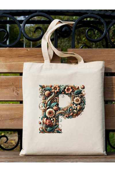 Cemira Унісекс ретро дизайн з літерою P - Y2 Pinterest тканинна сумка, сумка-шопер