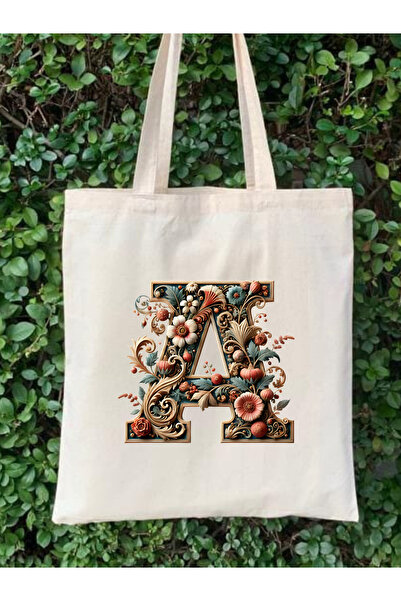 Cemira A Harfli Tasarım A Harfi Çanta, Y2 Pinterest Retro Unisex Bez Çanta Tote Bag, Shopper Bag