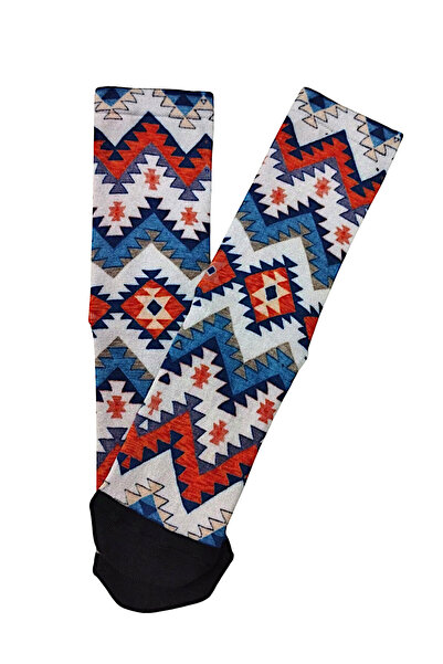 JENES Kilim Motif Patterned Printed Socks - Unisex