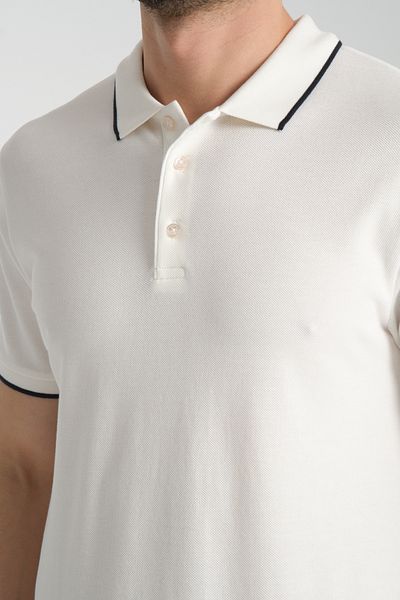 Frappoli Polo Neck Regular Fit Plain 100% Cotton Pique T-Shirt