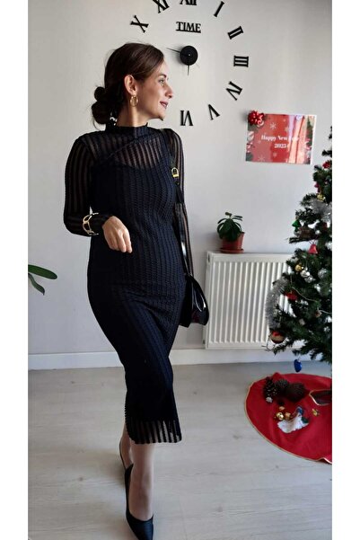 Butik ASTARLI KABARIK İŞLEME TÜL ELBİSE