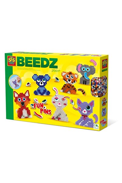 SES Creative Σετ Δημιουργίας Beedz - Χάντρες Funpins με Ζώα και Σιδερένιες Πέ...
