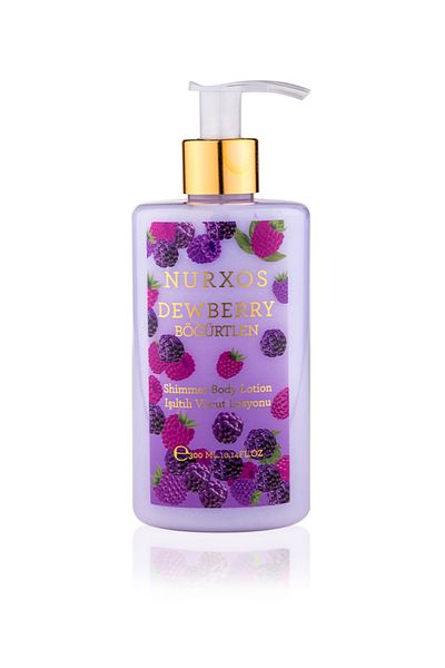 nurxos 9176 Dewberry Shimmer Body Lotion 300 ml – Sweet Fruity and Sparkling Unisex Body Cream