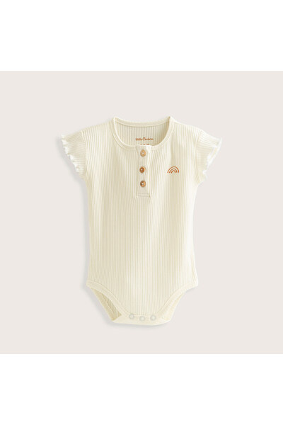 Chakra Rainbow Fırfırlı Body Ekru