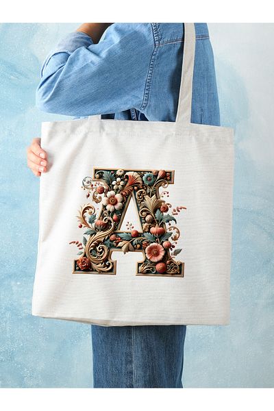 Cemira Letter A Design Y2 Pinterest Unisex Retro υφασμάτινη τσάντα - Tote Shopper Bag