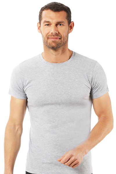 ÖZKAN underwear Özkan 0265 Men's Cotton Closed Zero Collar Half Sleeve Undershirt T-Shirt