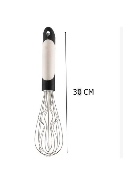 EbruliHomeArt 30 cm Silicone Handle - Whisk
