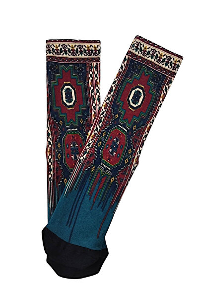 JENES Kilim Motif Patterned Printed Socks - Unisex