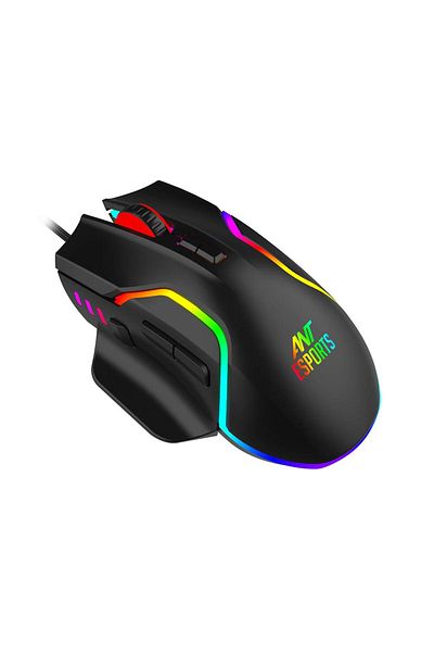 Ant Esports فأرة Ant Esports GM320 RGB | 12800 نقطة في البوصة، 8 أزرار، RGB، سريعة النيران