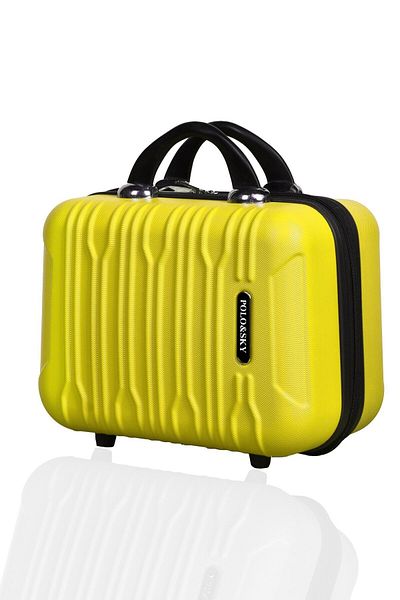 POLO&SKY Mars Model Yellow Color Abs Makeup Bag Hand Suitcase