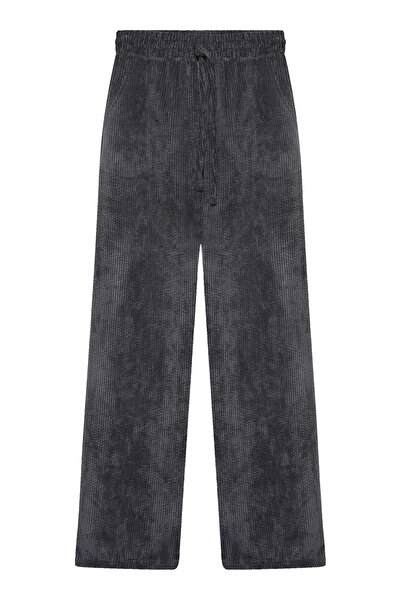 Quzu Широкі штани з вельвету з еластичним поясом