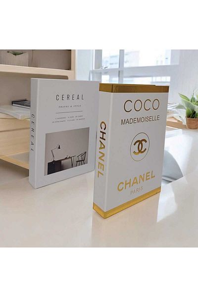 NariHome Decorative Book Box Set of 2