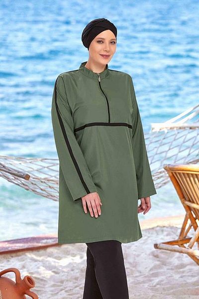 Adasea Μαγιό μεγάλου μεγέθους Gilet Full Covered Hijab 1427