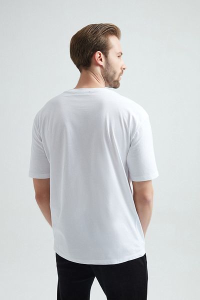 ERDEM İÇ GİYİM Ανδρικό μπλουζάκι Weweus White Oversize 1023