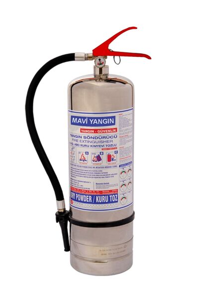 COVERİST 6 KG Kuru Kimyevi Tozlu Krom Nikelaj Yangın Söndürme Tüpü