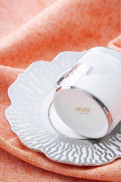 ACAR Hadeon Silver 6-Person Coffee Cup Set Hxf-06800