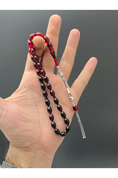 tesbihay Rozariu cu ciucuri de argint cu ciucuri Beyzi Cut Moire Fire