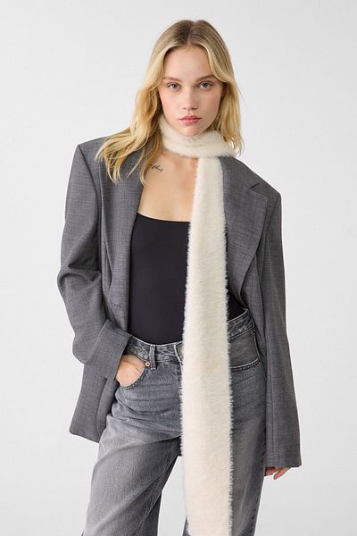 Stradivarius Soft touch faux fur scarf
