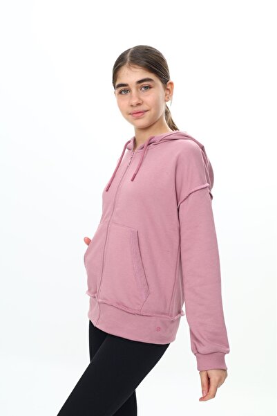 Toontoy Κοριτσίστικη ζακέτα Dirty Stitched με κουκούλα