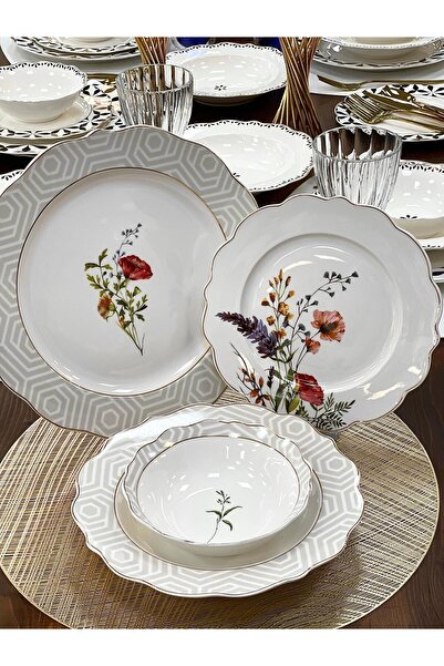 ACAR Asena 24 Prç.porselen Yemek Takımı