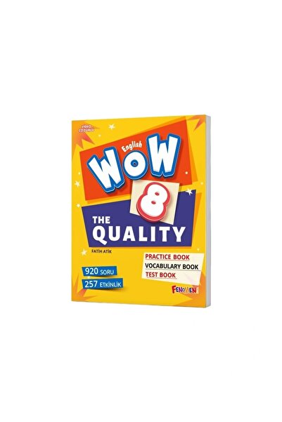 Kurmay Yayınları FENOMEN OKUL WOW 8 ENGLISH THE QUALITY (FATİH ATİK) / 978625...