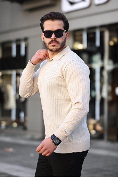 Miron Polo Neck Ribbed Knitwear Sweater - Stone 2442