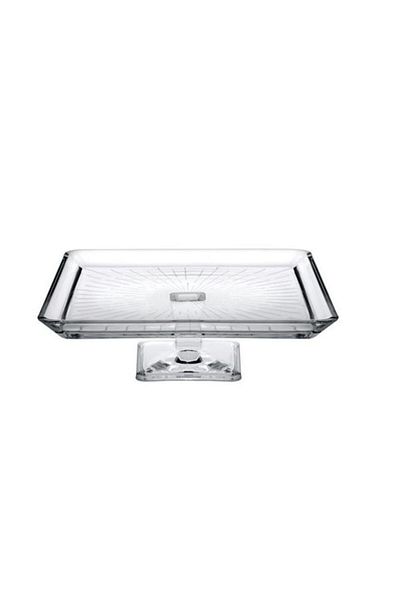 Porland Pasabahce Madlen Square Footed Serving Plate