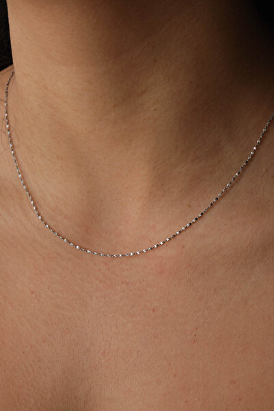 ESBAFLOR Çelik Ezme Burgu Zincir Kolye Kararmaz 1mm Minimal Günlük Kullanıma ...