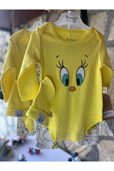 Butik Kız Bebek Tweety'li 3'lü Takım